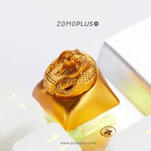 ZOMO Key cap mechanical keyboards R4 keycap personality design,Animal Golden Cobra aluminum alloy keycaps Cherry MX axis 2024 - buy cheap