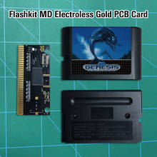 Ecco The Dolphin - Flashkit MD tarjeta PCB dorada sin electrodos cartucho de juegos MD de 16 bits para consola MegaDrive Genesis 2024 - compra barato