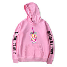 Men's women's hoodies Charli Damelio new 3D sweatshirt autumn pink pullover Casau net red ice coffee splash boy and girl hoodie 2024 - buy cheap