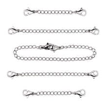 Stainless steel chain lobster buckle plus chain Necklace bracelet extension chain DIY accessories handmade jewelry accessories 2024 - buy cheap