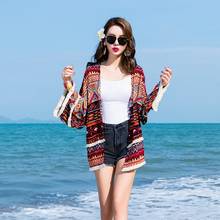 Boho Clothing Women Tops Summer 2020 Mexican Print Sunscreen Shirt Beach Holiday Women Cardigan DD2428 2024 - buy cheap