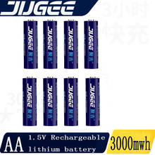 Jugee-Batería de polímero de litio recargable, pila alternativa de níquel-hidrógeno, sin cargador, AA, 1,5 v, 3000mWh 2024 - compra barato