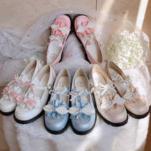 Zapatos de uniforme jk de tacón medio de gato bonito, zapatos japoneses retro Lolita, zapatos de niña, zapatos kawaii de encaje con lazo, cosplay loli 2024 - compra barato
