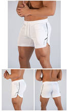 Short masculino respirável de secagem rápida, calça curta casual para ginástica e treino 2024 - compre barato