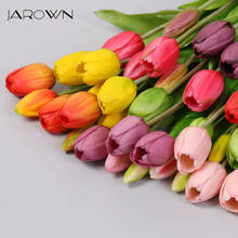 Jarown 5 cabeças tulipa artificial flor real toque bouquet artificial falso flor para decoração de casamento flores casa decoração do jardim 2024 - compre barato