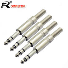 Conector de cable con cola de resorte, 3 polos, 6,35mm, 1/4 pulgadas, 10 unids/lote 2024 - compra barato