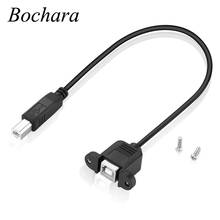 Удлинительный кабель для принтера Bochara USB 2,0 Type B типа «Папа-Type B» с отверстием для винт крепления панели 30 см 50 см 100 см 150 см 2024 - купить недорого