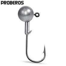 PROBEROS 10pcs Jig Head Fishhooks 1-1.5-2-2.5-3.5-5-7g Big Head Fishing Hooks High Carbon Steel Jigging Hooks 2024 - buy cheap
