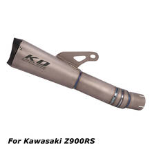 Sistema de escape de titânio para motocicleta, pontas silenciadoras, cano de ligação na parte traseira, para kawasaki z900rs 2024 - compre barato