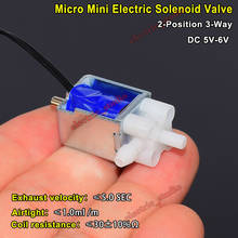 Dc5v 6v duas posições três vias micro mini válvula solenóide elétrica válvula de ar válvula de ventilação 2024 - compre barato