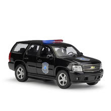 2008 CHEVROLET Tahoe полицейские автомобили WELLY 1/36, литые модели автомобилей из металлического сплава, игрушки 2024 - купить недорого