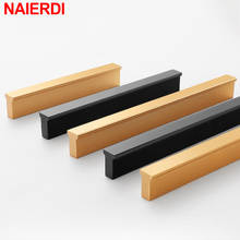 NAIERDI Modern Style Black Cabinet Handles Gold T Bar Aluminum Alloy Kitchen Cupboard Pulls Drawer Knobs Furniture Handle Hardwa 2024 - buy cheap