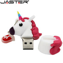 JASTER-pendrive de unicornio de dibujos animados, Pen Drive usb de 64gb, 32gb, bonito caballo, capacidad real de 4gb, 16gb 2024 - compra barato