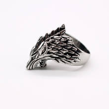 Мужское кольцо в стиле хип-хоп GEOMEE, винтажное металлическое кольцо в готическом стиле с головой волка, 1 шт., R106 2024 - купить недорого