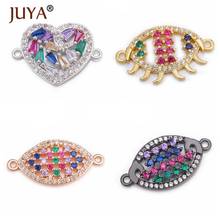 JUYA New Fashion Different Styles Multicolor Zircon Rhinestone Charm Connectors For Women Handmade Jewelry Making Components 2024 - buy cheap