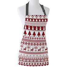 Snowman Elk Christmas Tree Christmas Theme Printed Aprons Kitchen Home Canvas Bib Female Adult Kids Cooking Dining 2024 - buy cheap