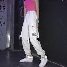 Pantalones de chándal Y2k para mujer, pantalón de entrenamiento, holgado, largo, sólido, blanco, letras impresas, Hip Hop, Harem 2024 - compra barato