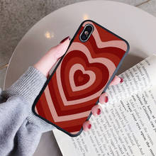 Soft Silicone Phone Case Cover For iPhone 6 6S 7 8 Plus 5 5S SE 2020 X XS XR 11 12 mini PRO MAX Love swirls heart red 2024 - buy cheap