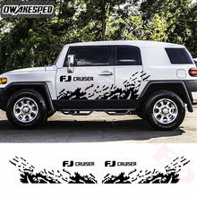 For-toyota FJ CRUISER 2007-2019-pegatina para puerta de coche, calcomanía de vinilo para decoración de ambos lados, accesorios gráficos de rayas de barro todoterreno 2024 - compra barato