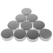 Crema cosmética redonda de aluminio, 10x10g, crema vacía de bálsamo, tarros de lata 2024 - compra barato