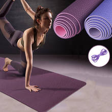 6MM TPE Non-Slip Yoga Mats For Fitness Tasteless Pilates Mat Gym  Exercise Sport Mats Pads with Yoga Bag 183X61cm  X142A 2024 - buy cheap