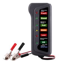 Testador de bateria de carro 12v, 6 luzes de led, carregamento automático, ferramenta de diagnóstico para motocicleta 2024 - compre barato