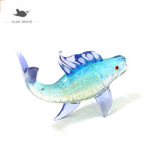 Figuritas de peces tropicales de cristal de Murano para niños, adornos de animales marinos en miniatura, vívidos y bonitos, papel de aluminio plateado, para fiestas y regalos 2024 - compra barato
