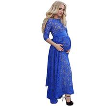 New Maternity Dress For Photo Shoot Maxi Gown Lace Fancy Sexy Women Mom Maternity Photography Props Pregnancy Clothes Plus Size 2024 - buy cheap