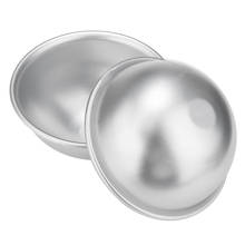 2/4/6 шт. 8 см Форма для бомбы для ванны 3D металлический алюминиевый сплав шарик Сфера Форма Соляная бомба ручной работы DIY Инструменты для изготовления соли для ванны 2024 - купить недорого