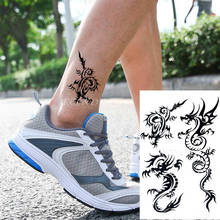 Waterproof Temporary Tattoo Sticker Black Dragon Animal Design Fake Tatoo Flash Tatto Arm Leg Body Art for Girl Women Men 2024 - buy cheap