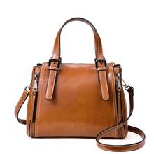 Женская сумка-тоут из вощеной кожи, дизайнерская сумка через плечо 2024 - купить недорого