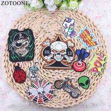 ZOTOONE DIY Cheap Embroidered Free Biker Patches For Clothing Iron On Applique Punk Rock Sew Patch Badges For Clothes Stickers 2024 - buy cheap