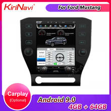 Kirinavi-radio com tela vertical de 10.4 ''para automóvel, android 9.0, dvd player de carro ford mustang, navegação gps 2024 - compre barato