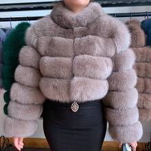 2022 New Genuine Real Fur Coats Winter Women Slim Short Real Natural Fur Jacket Female Quality 100% Real Fox Fur Overcoats 2024 - buy cheap