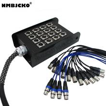 Nmbjcko cabo de áudio de 16 canais, cabo de 3 pinos xlr de cobra com conector macho para xlr fêmea 2024 - compre barato