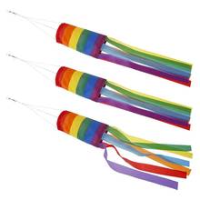 Meia-brisa colorida arco-íris, 3 peças, proteção uv, resistente às intempéries, decoração ao ar livre, jardim, imperdível 2024 - compre barato