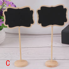 Mini Small Wooden Chalk Blackboard Wedding Kitchen Restaurant Signs Chalkboard Writing Notice Message Paint Wood Board C Style 2024 - buy cheap