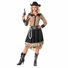 Disfraz de vaquero para fiesta de Halloween, para mujeres adultas, vestido occidental, Cosplay, Carnaval, juego de rol 2024 - compra barato