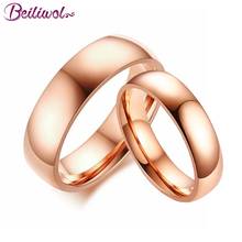 Wedding Rings for Women Men Jewelry Pink Rose Gold Color Fashion Titanium Steel Jewellery Lovers' Simple Design Support Engrave 2024 - buy cheap
