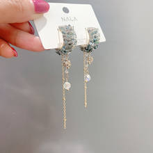 Модные Роскошные серьги-кольца с кристаллами, серьги с кисточками для женщин, ювелирные изделия Brincos 2024 - купить недорого