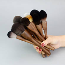 1Pcs European Vintage Wood Handle Makeup Brush High Quality Loose Powder Blush Foundation Brush Super Soft Theatre Makeup 2024 - buy cheap