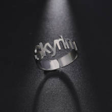 Sipuris Custom Name Ring Personalized Name Letter Ring For Men Steel Color Fashion Jewelry Accessories Boyfriend Gifts 2021 2024 - buy cheap