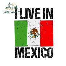 Автомобильные виниловые наклейки EARLFAMILY, 13 см x 9,8 см, с флагом Мексики, водонепроницаемые, против царапин 2024 - купить недорого
