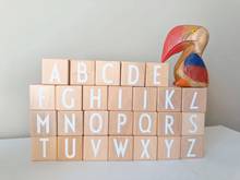 26pcs Wooden ABC Alphabet Stacking Cubes Blocks Toys For Children Early Educational Learning Montessori 2024 - buy cheap