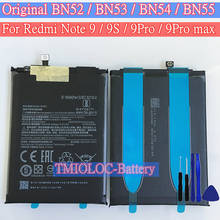 New Real Original 5020mAh BN52 BN53 BN54 BN55 Battery For Xiaomi Redmi Note 9 9s 9pro Max 9 Pro Max + Tools 2024 - buy cheap