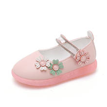 Zapatos de flores de primavera para niños, zapatillas de princesa a la moda, transpirables, de cuero, para verano 2024 - compra barato