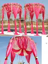 2M Diameter By 3M Tall Customized Color Circle Wedding Canopy Chuppah Curtain Wedding Backdrop Party Stage Centerpieces Favors 2024 - buy cheap
