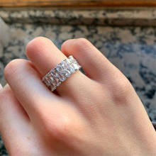 Роскошное женское кольцо в стиле бохо с большим кристаллом из циркония, роскошное обручальное кольцо из серебра 100% пробы для влюбленных, винтажные Свадебные Кольца для женщин 2024 - купить недорого