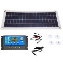 Panel Solar de 20W con doble salida USB, células solares, controlador 30A para cargador de batería de 12V/24V 2024 - compra barato