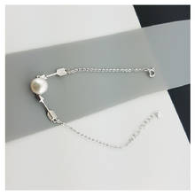 S925 Sterling Silver Natural Pearl Bracelet Iadies Simple Fashion Hot new Iadies Jewelry 2024 - buy cheap